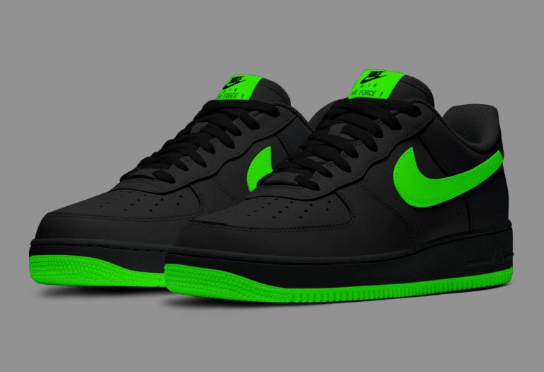 A New Addition to The Matte Black Family- Air Force 1 Low Black Neon